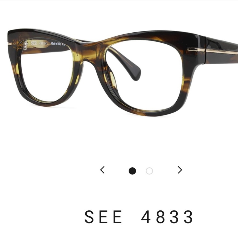 NWT Italian Made SEE 4833 Branded Eyewear in Havana Brown Color UNISEX Women Men